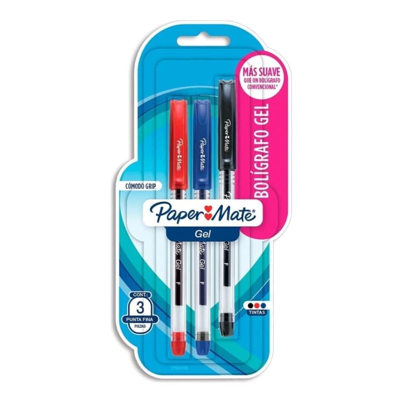 Boligrafo Paper Mate Economy Gel X 3