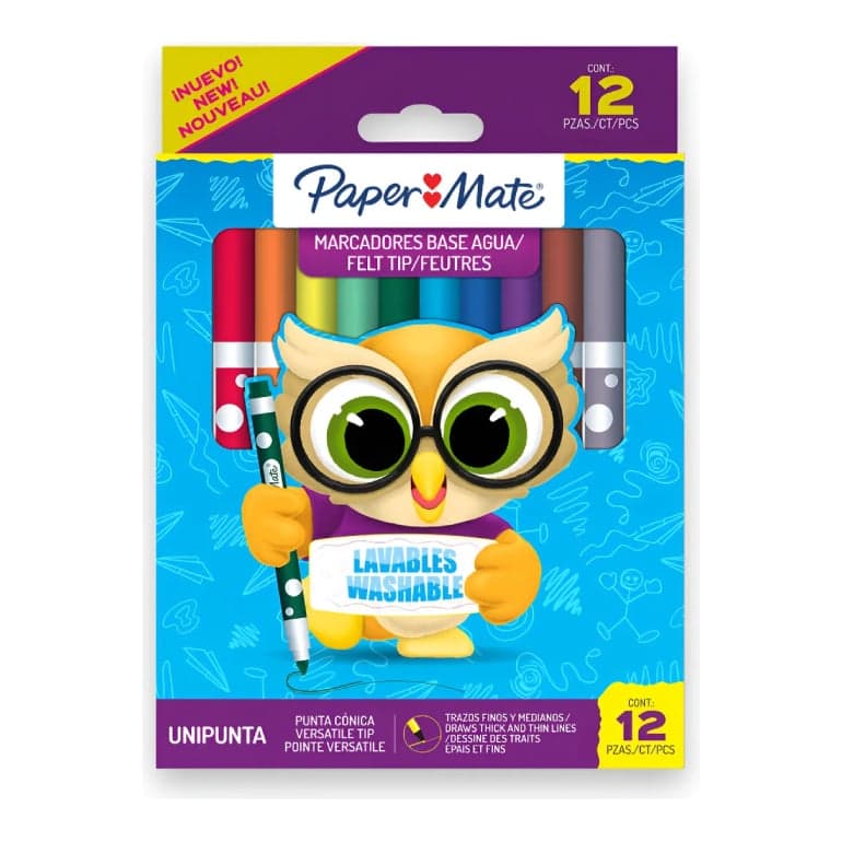 Marcadores Delgados Paper Mate X 12