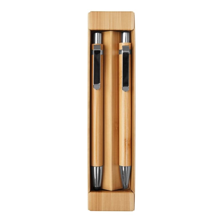 Set De Boligrafo Y Lápiz Mecánico De Bambú "nagano Duo"