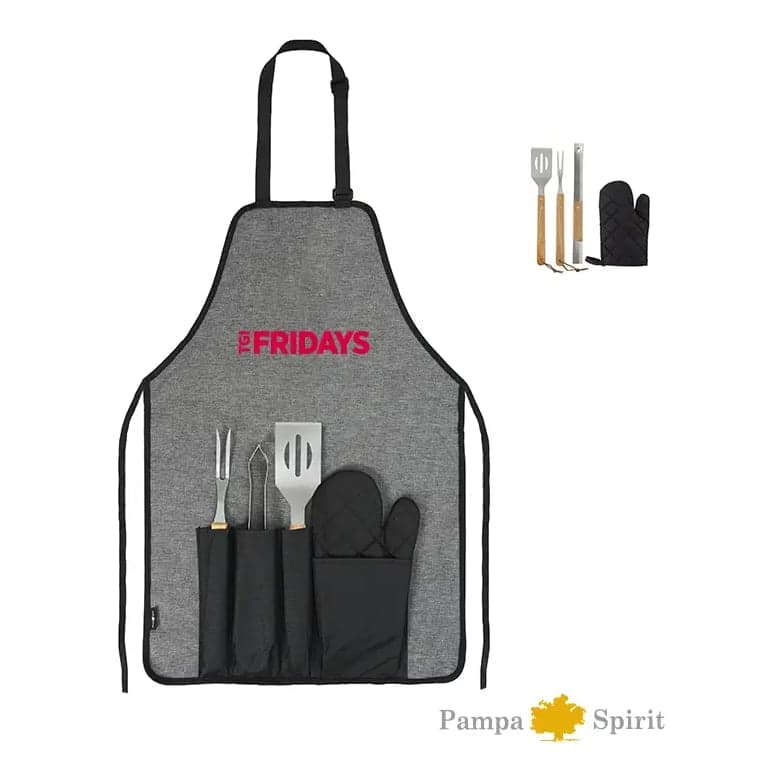 Set Bbq Delantal Grill
