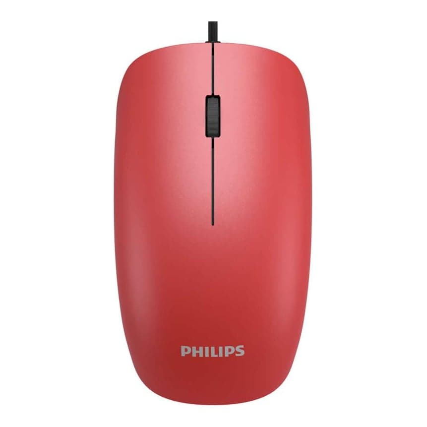 Philips - Mouse M214 USB 1000dpi Red