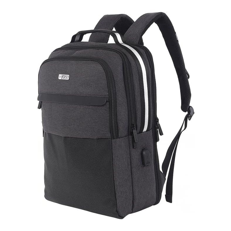 Mochila Zöm Kansas - Zb-209bk - USB - Gris
