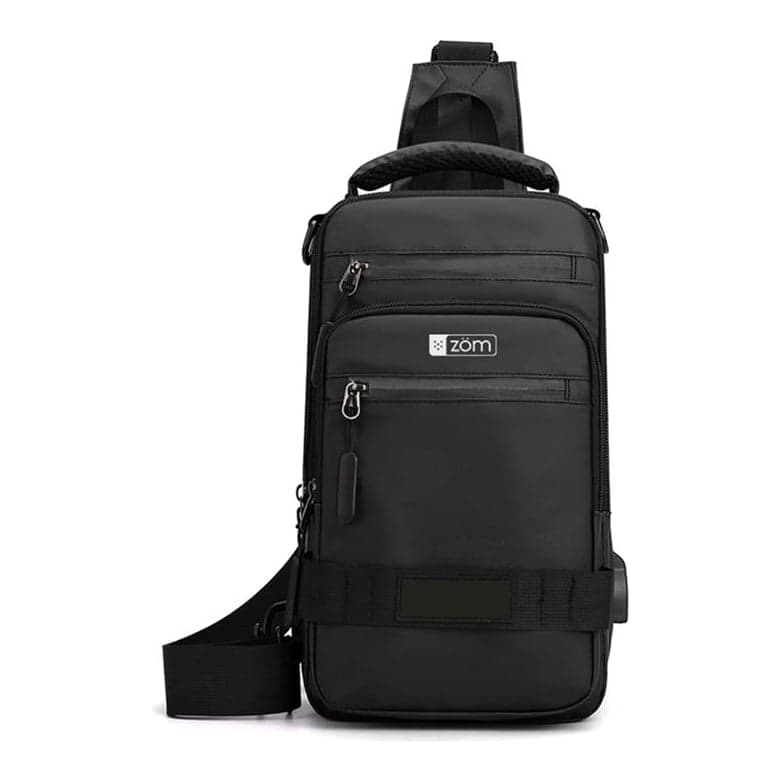 Zom Bandolera Chicago Crossbody Zc-164b Black 10"-11" USB