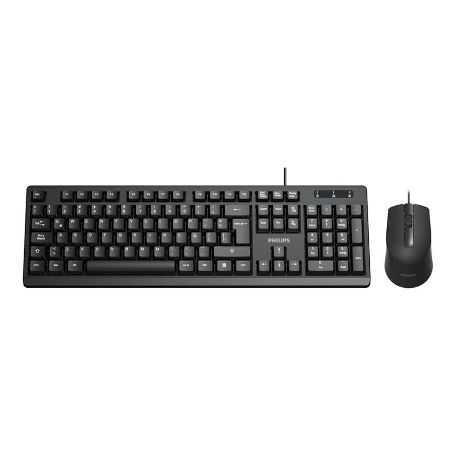 Philips Tec+mou Serie 2000 USB 1200dpi 104keys Black