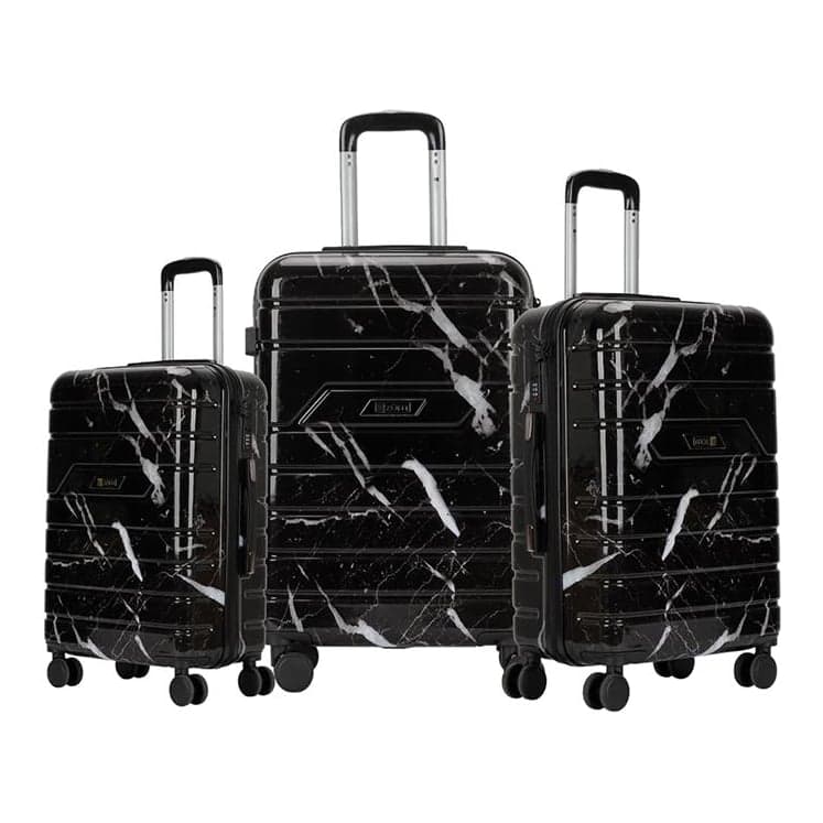 Zom Valijas Rígidas Zl-s628bf - Set X 3 Medidas - Marble Black Fansy