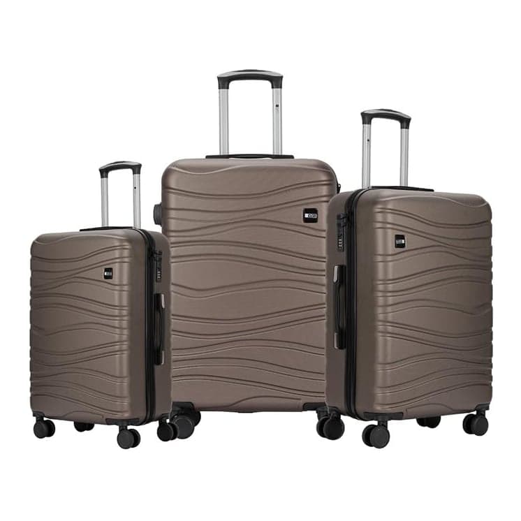 Zom Valijas Rígidas Zl-s052cf - Set X3 Medidas - Wavy Coffee