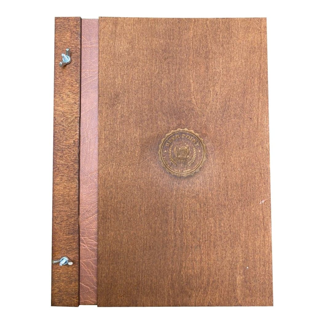 Porta Carta Menú A4 Con Tapa Barnizada