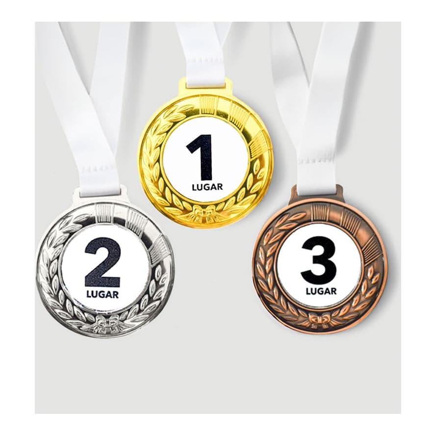Medallas Metálicas - Oro, Plata Y Bronce 68mm