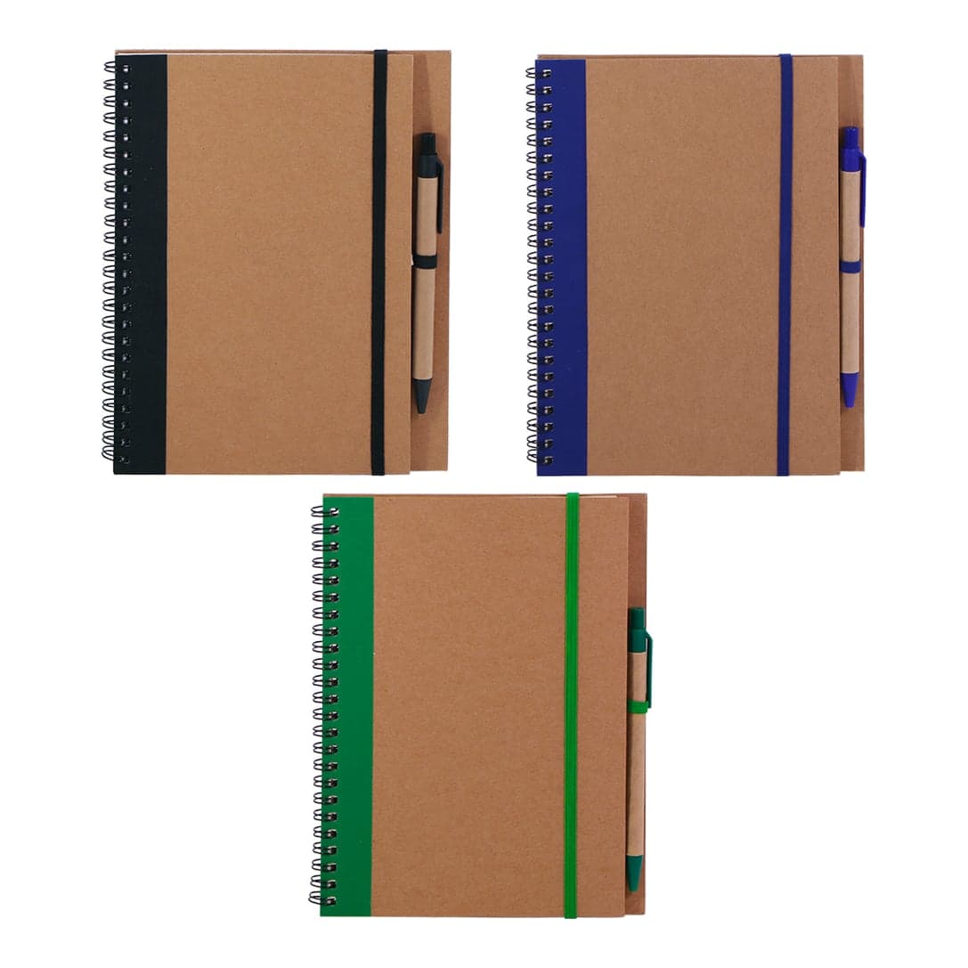 Libreta Espiral Eco Tierra Con Bolígrafo B6