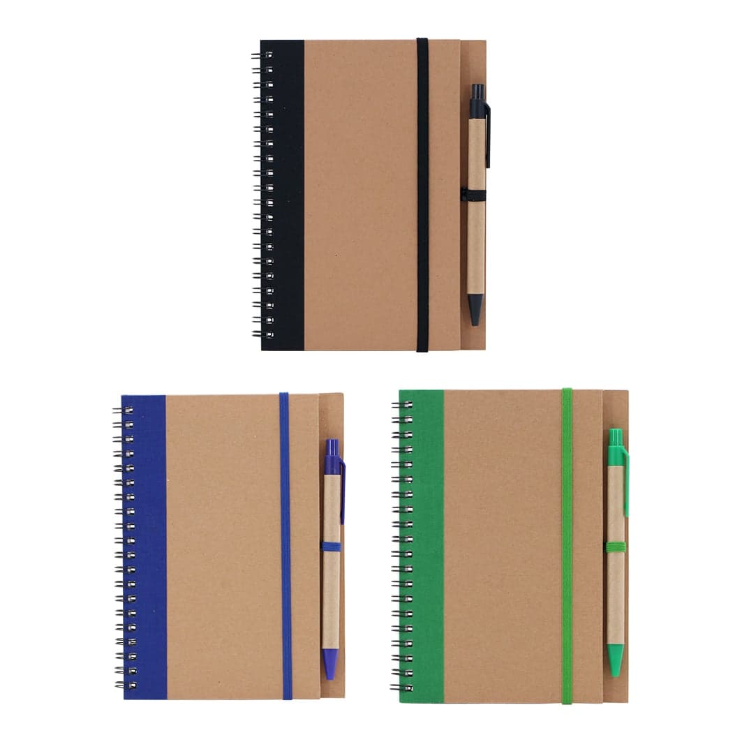 Libreta Espiral Eco Tierra Con Bolígrafo A5
