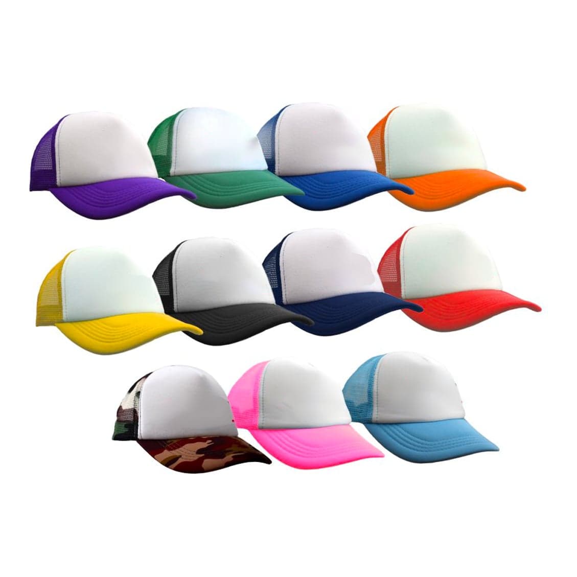 Gorras Trucker Combinadas Frente Blanco