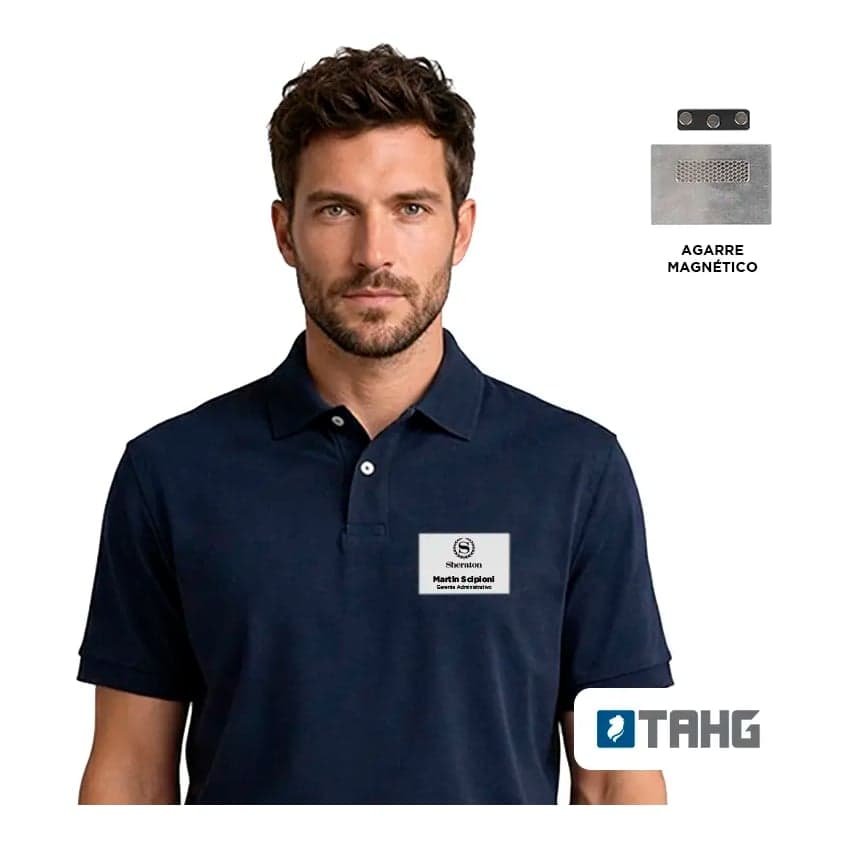 Name Tag Alloy Blanco Grande