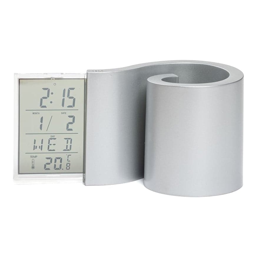 Portalápiz Plástico Con Reloj