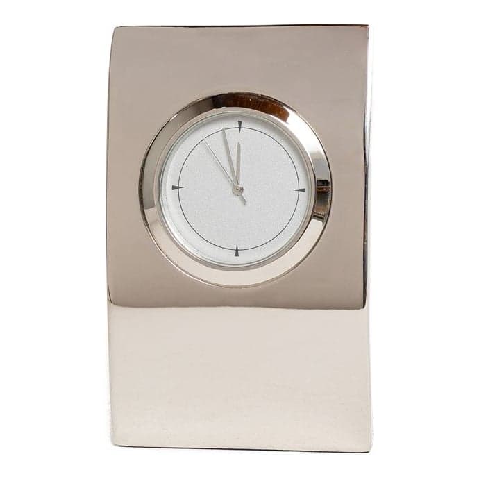 Reloj Escritorio Curvo Metálico